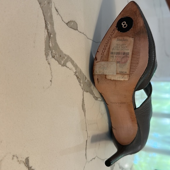 BCBGMAXAZRIA- impossible to pronounce, and to forget. Vero Cuoio Leather Heels - Picture 7 of 9